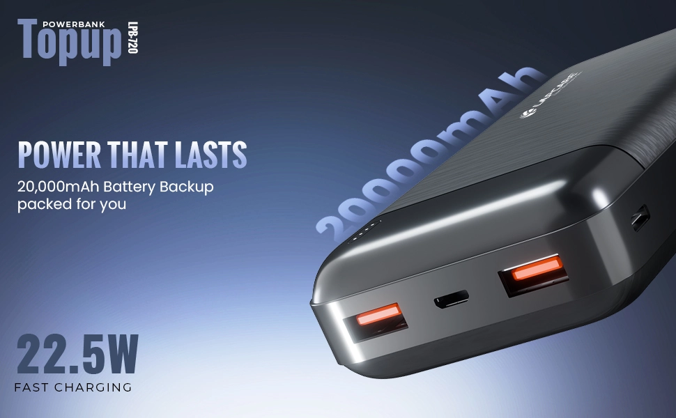 thumbnail image 2 of 20000mAh Dual USB Power Bank – Ultra-Slim Portable Charger With LED Display, Fast Charging For Phones & Universal Devices (Includes Cable) 2 of 3